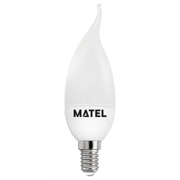 Bomb.led vela flama e14 8w.calida (caja de 10 unidades)