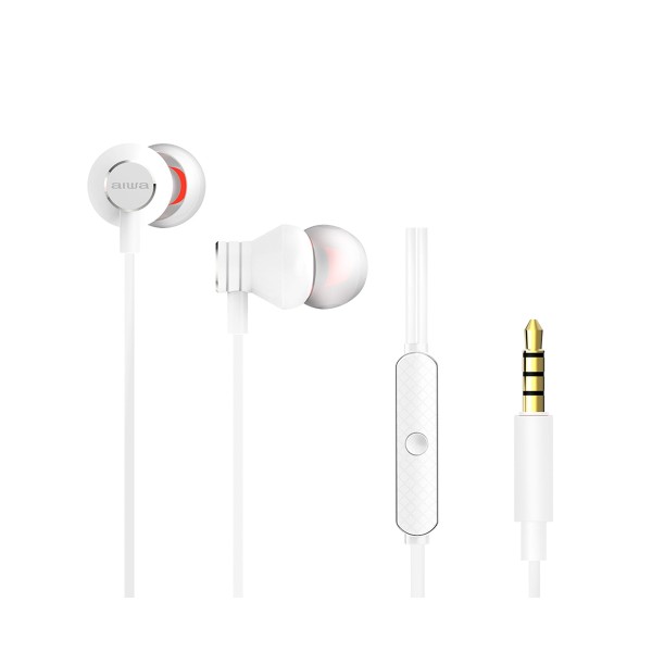 Aiwa estm-50wt white / auriculares inear con cable
